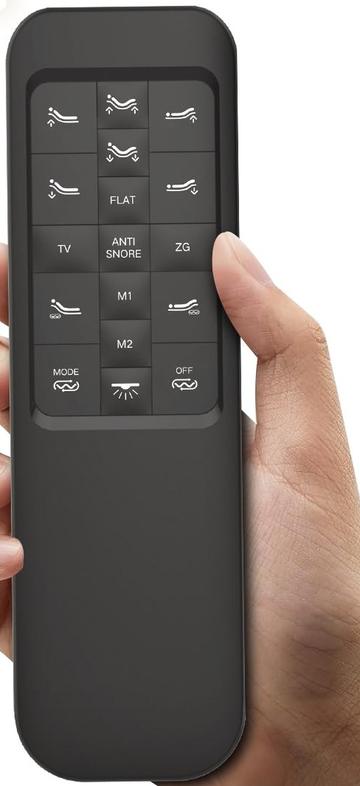 Massage wireless remote held in one hand